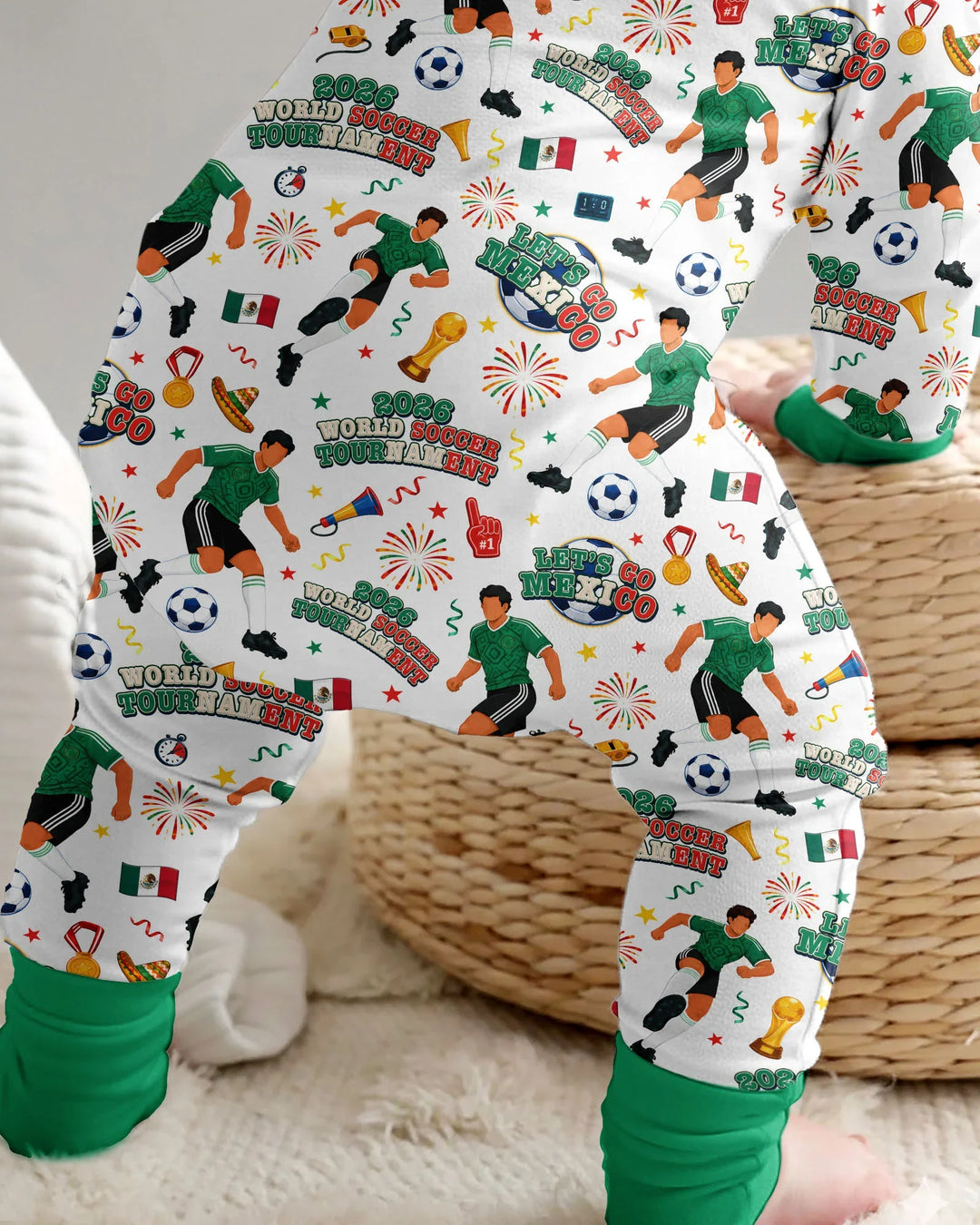 World Soccer Tournament Let's Go Mexico Family Matching Bamboo Convertible Zippy