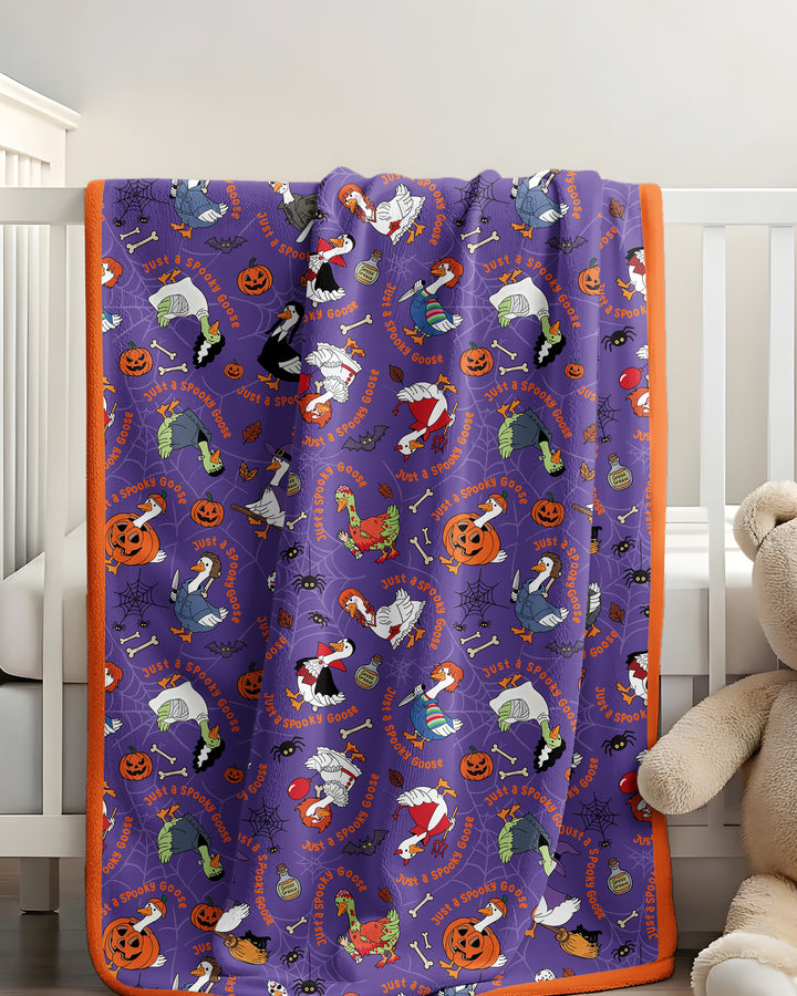 Just A Spooky Goose Family Matching Bamboo Blanket