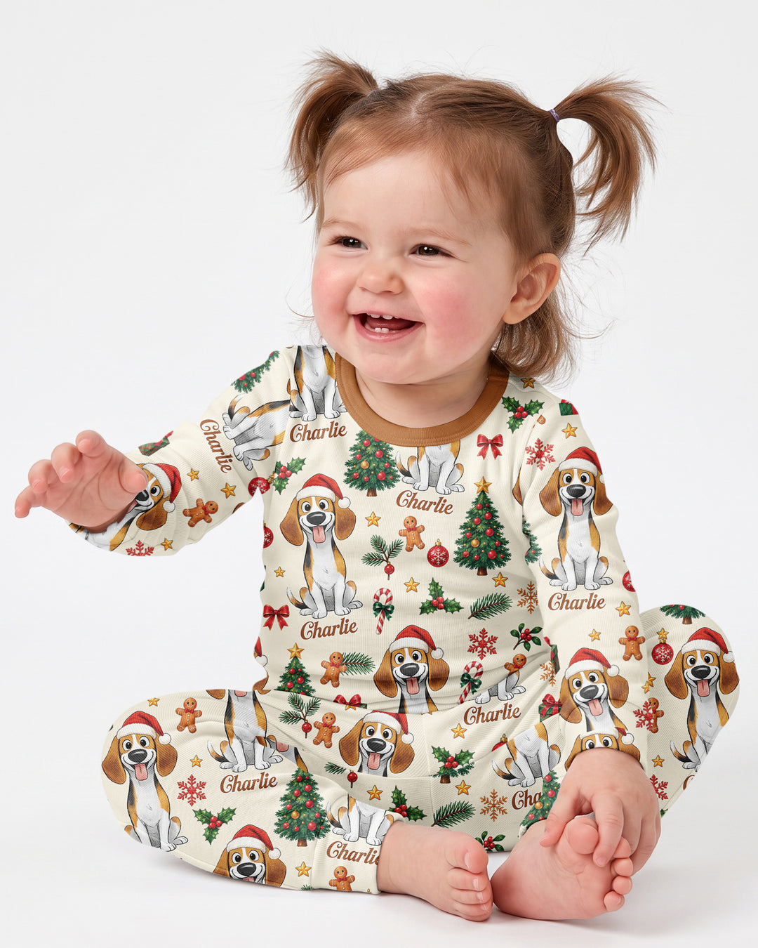 Christmas Dog Bamboo Two Piece Long Sleeve Pajama Set