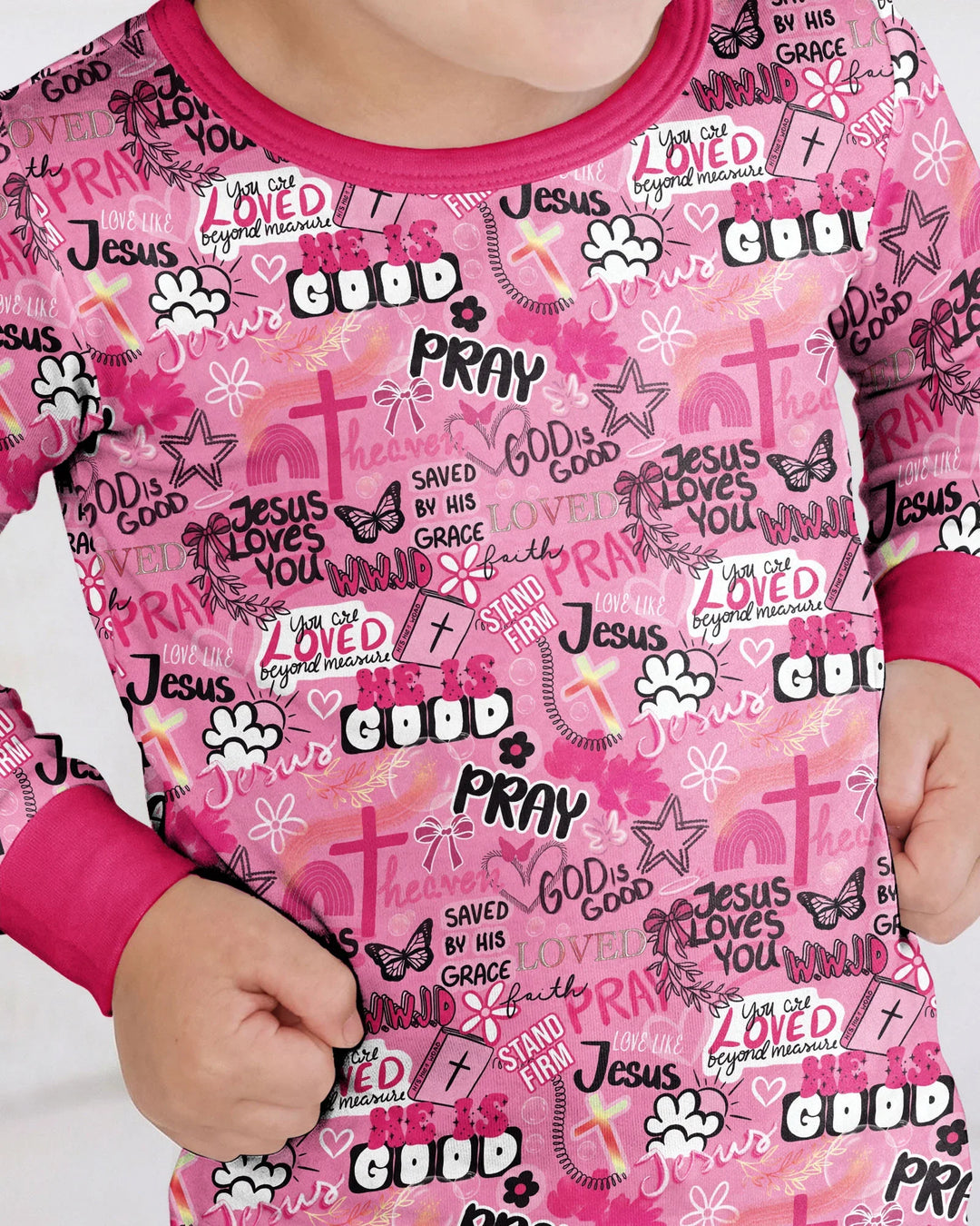 Template Bamboo Two Piece Long Sleeve Pyjamas Set
