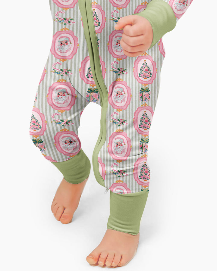 Pink Vintage Christmas Bamboo Convertible Zippy