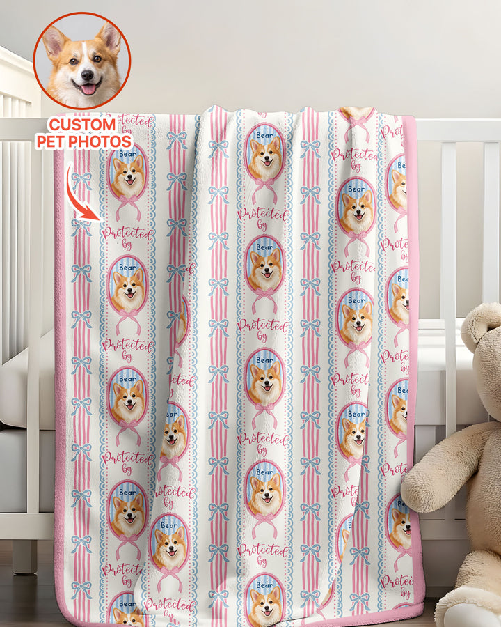 Custom Coquette Pet Photo Little Protector Bamboo Blanket