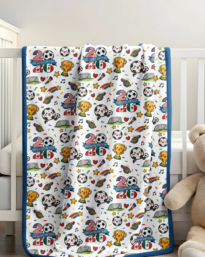Soccer Fever 2026 Family Matching Bamboo Blanket