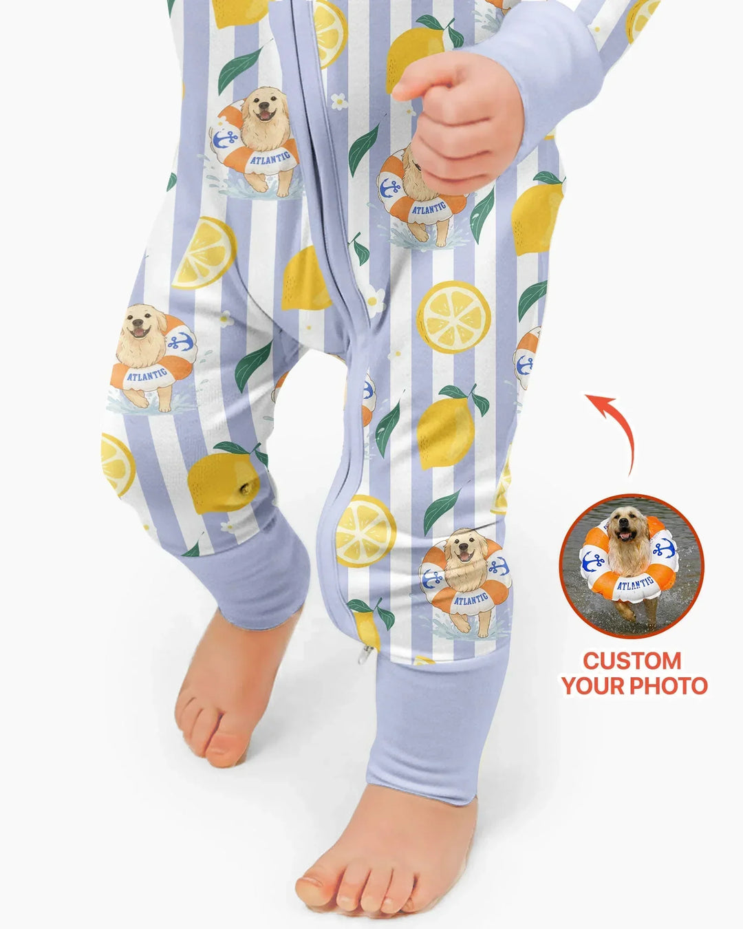 Custom Image Summer Lemon Bamboo Convertible Zippy