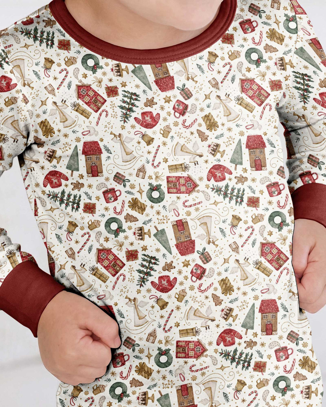 Magical Christmas Story Bamboo Two Piece Long Sleeve Pajama Set