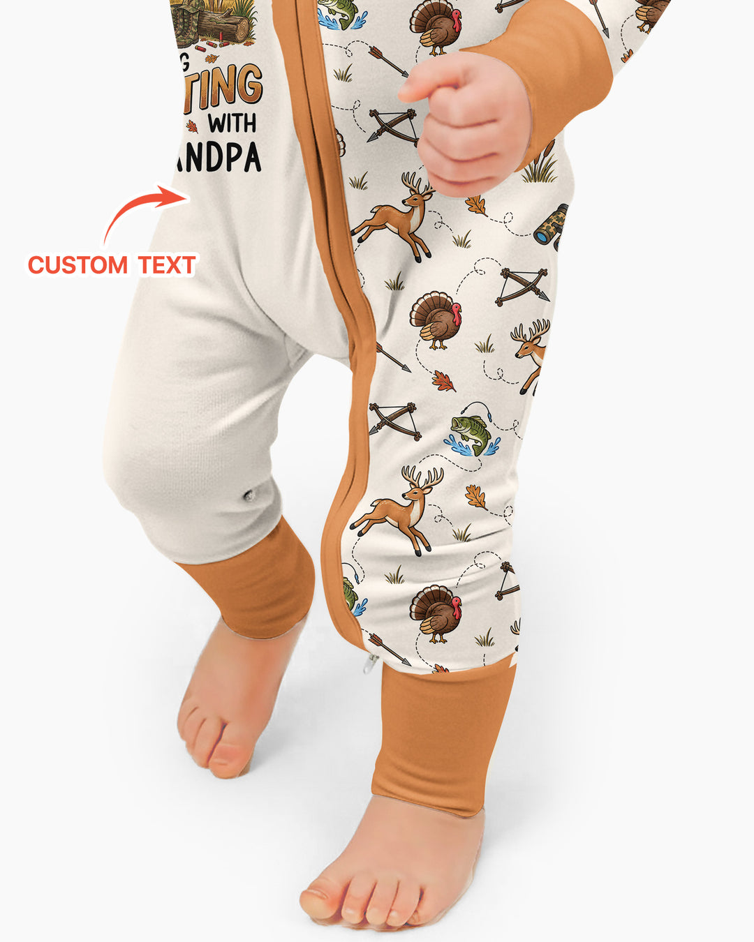 Personalized Pack My Diapers I'm Going Hunting Bamboo Convertible Zippy