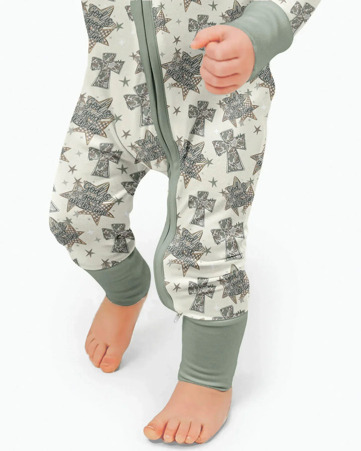 Camo God is Good Family Matching Bamboo Convertible Zippy