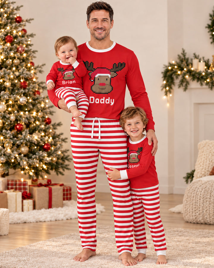 Merry Pixel Pals Bamboo Men's Pajama Set