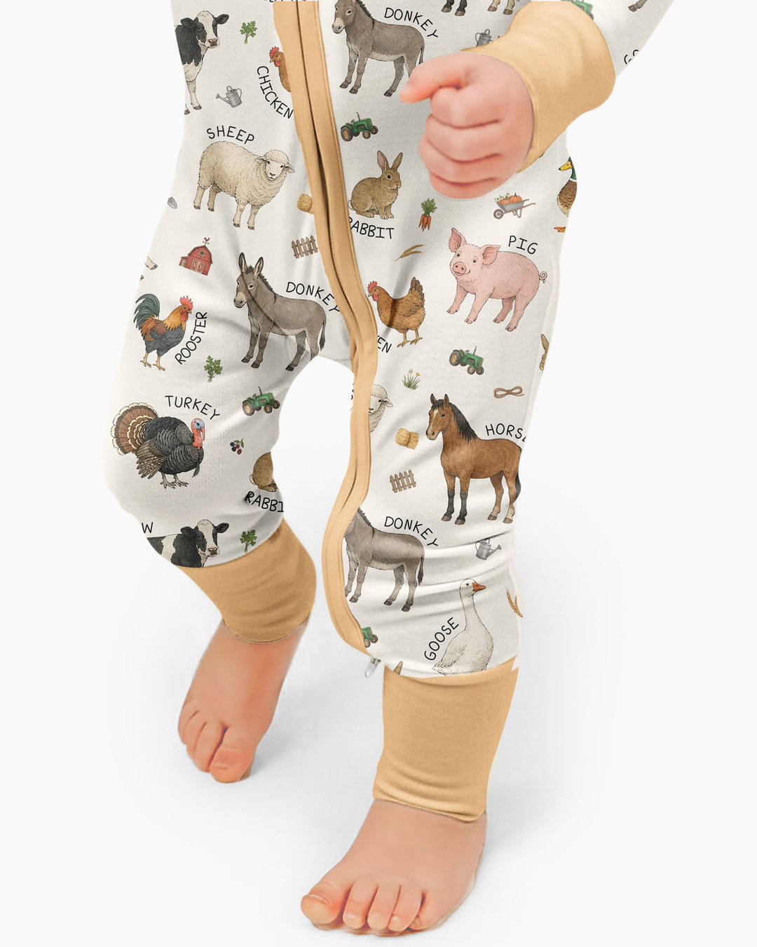 Barnyard Animals Bamboo Convertible Zippy