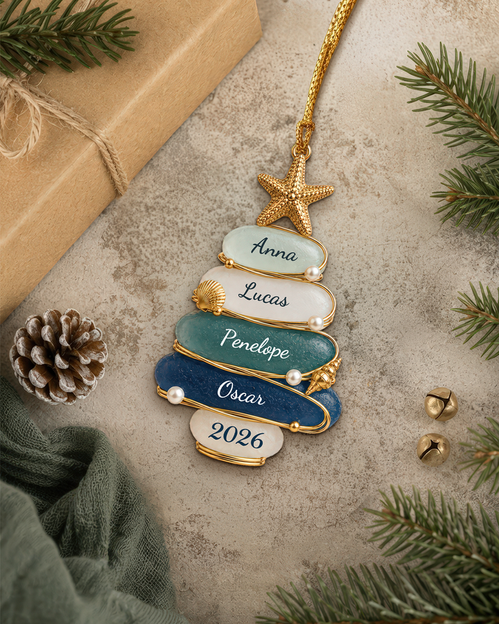Coastal Family Christmas 026 - Personalized Acrylic Ornament