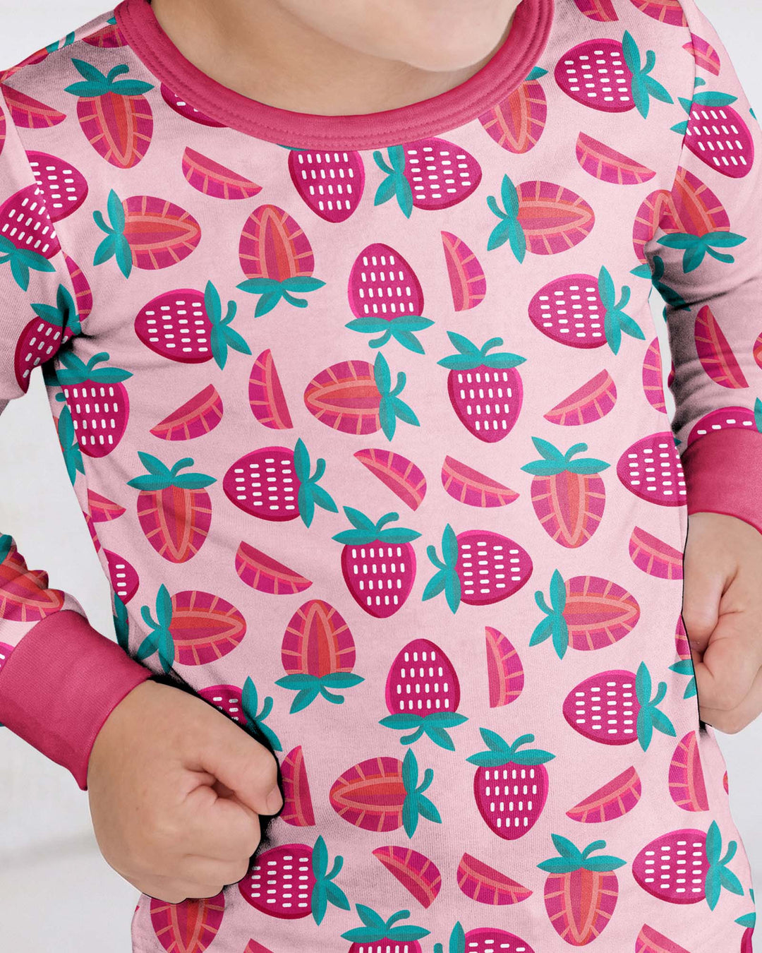 Sweet Strawberries Bamboo Two Piece Pyjamas Set
