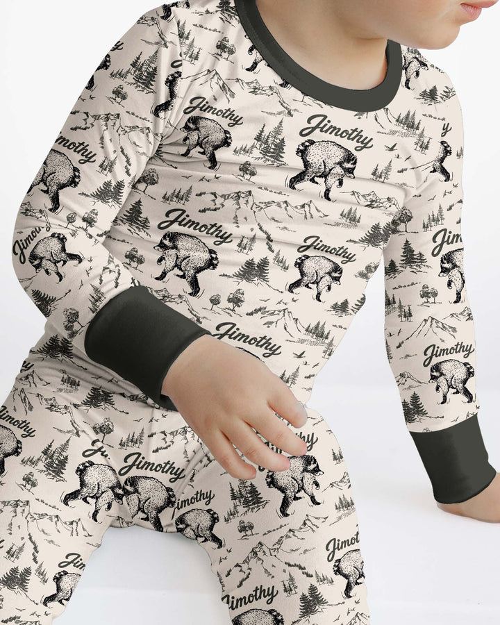 Template Bamboo Two Piece Long Sleeve Pyjamas Set