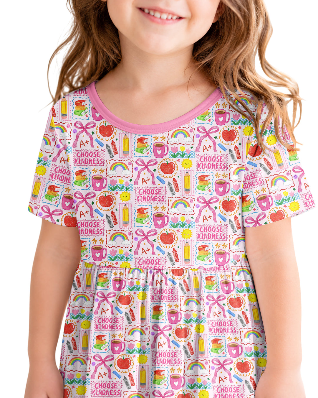 Kindness School Girl Bamboo Twirl Dress