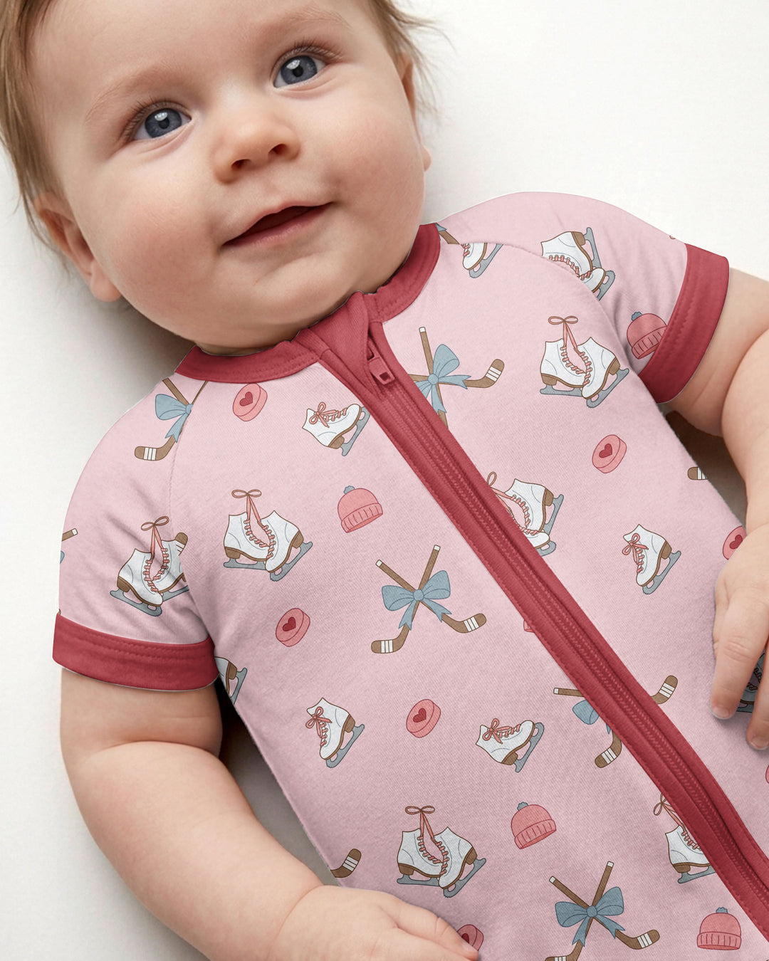 Girly Hockey Pink Bamboo Shorty Zippy