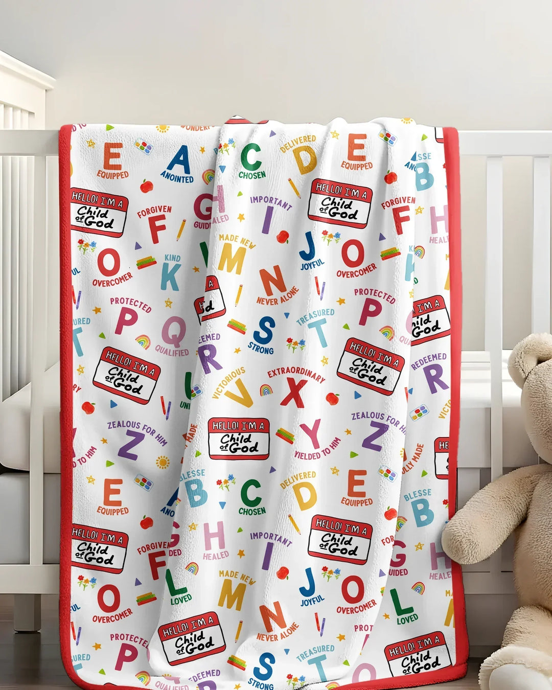 I'm A Child Of God ABCs Bamboo Blanket