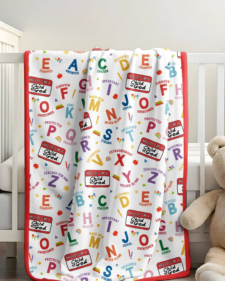 I'm A Child Of God ABCs Bamboo Blanket