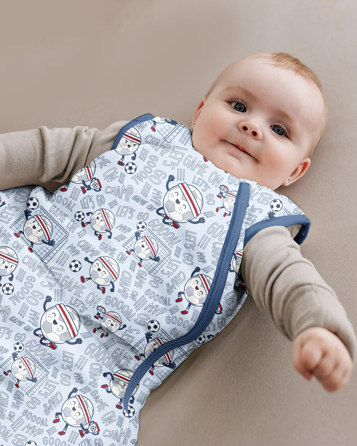 Happy Soccer Ball Family Matching Bamboo Sleep Bag