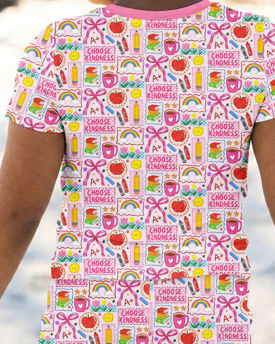 Kindness School Girl Bamboo Two Piece Short Sleeve Pajama Set