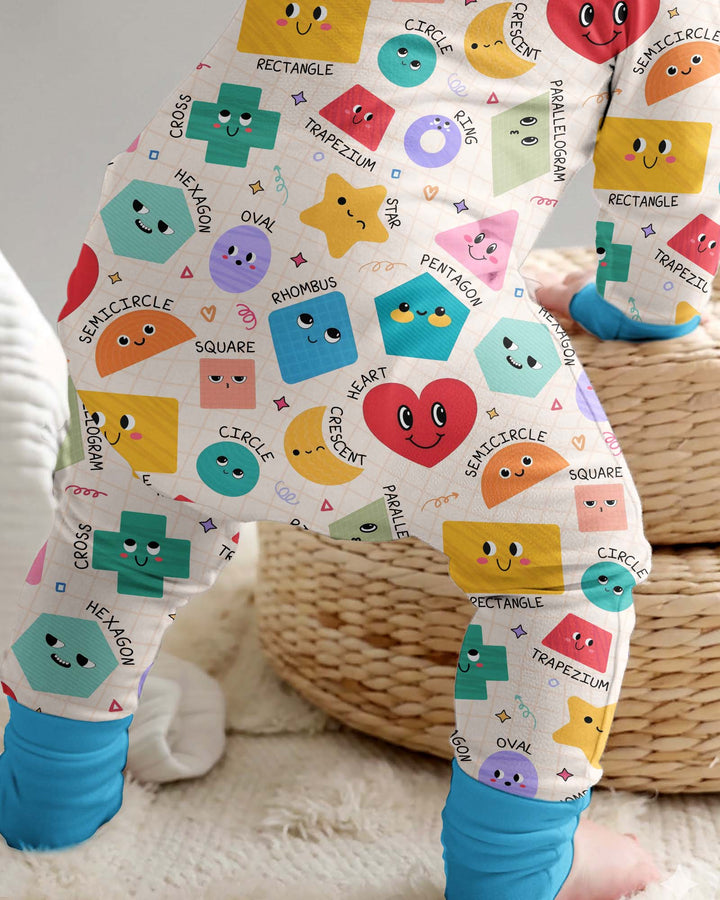 Happy Shape Squad Family Matching Bamboo Convertible Zippy