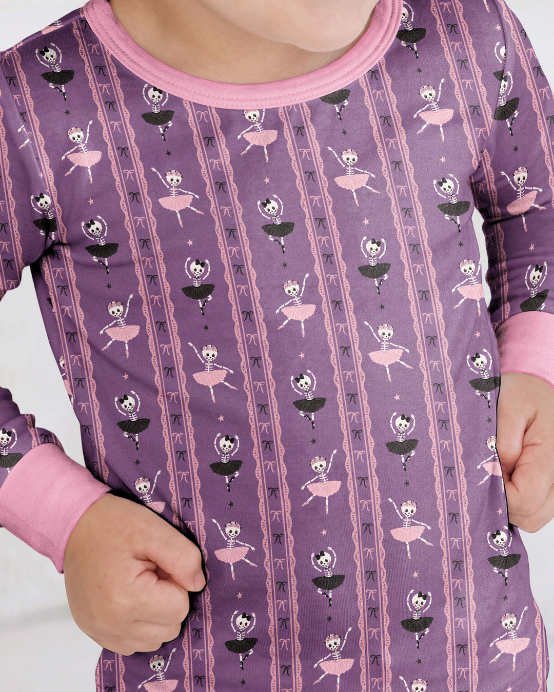 Spooky Ballerina Parade Bamboo Two Piece Long Sleeve Pajama Set