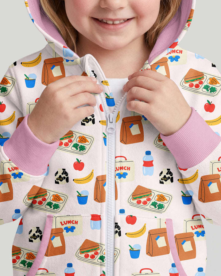 Happy School Lunch Bamboo Zip Hoodie