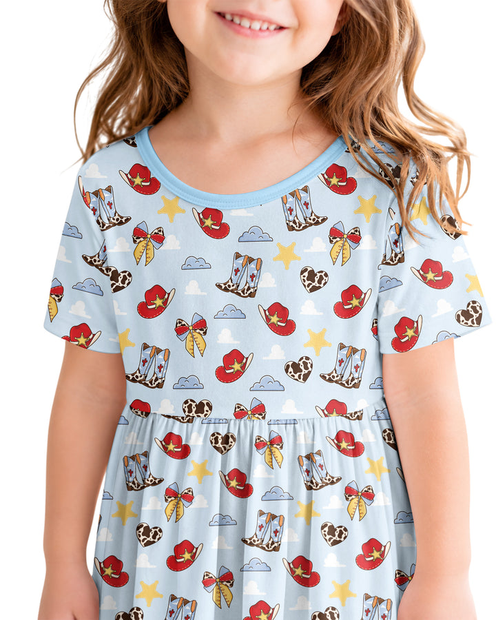 Cowboy Story Bamboo Twirl Dress
