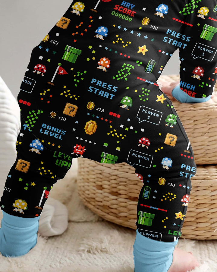 Pixel Game Lover Matching Bamboo Convertible Zippy