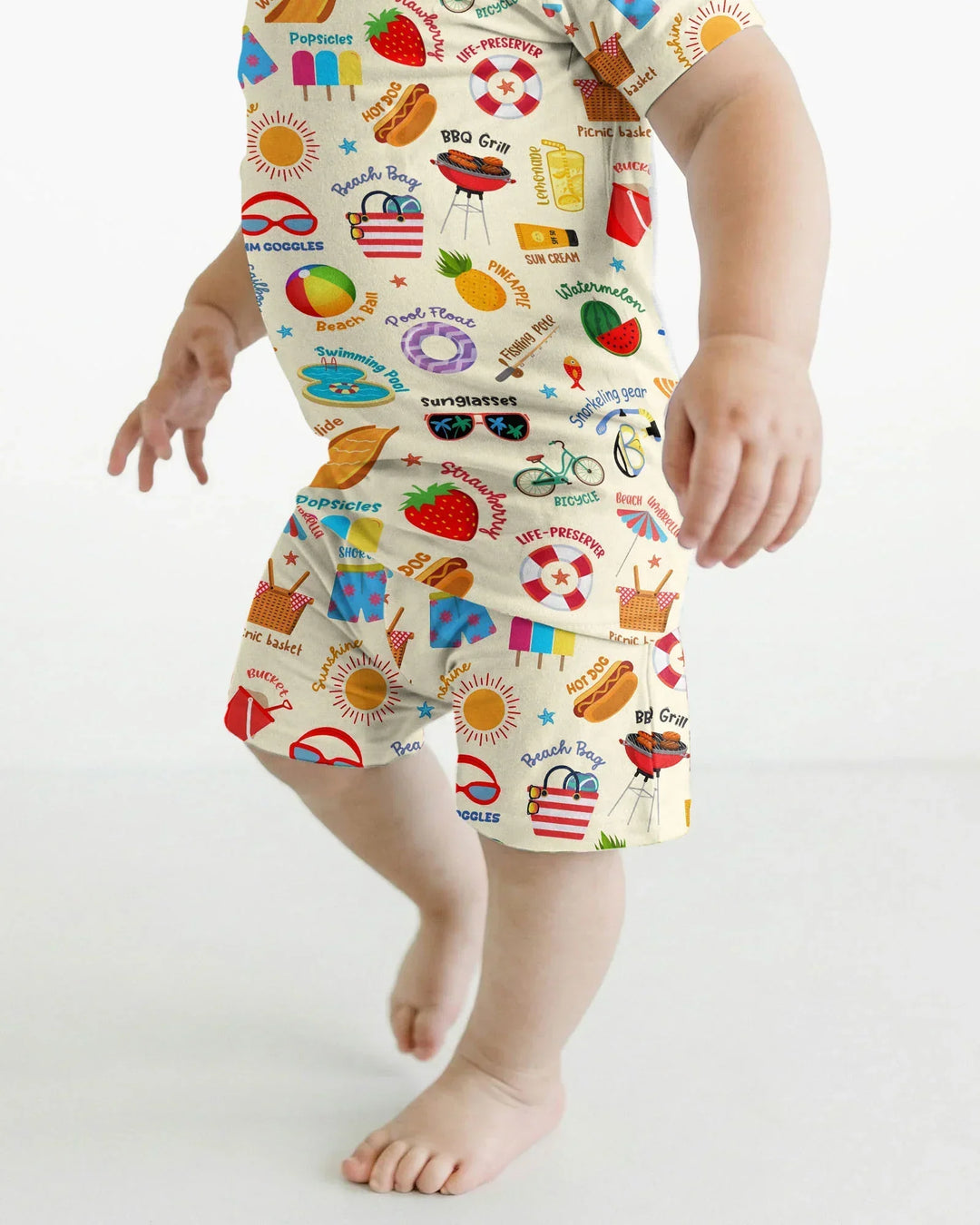 Love Summer Bamboo Two Piece Short Sleeve Shorts Pajama Set