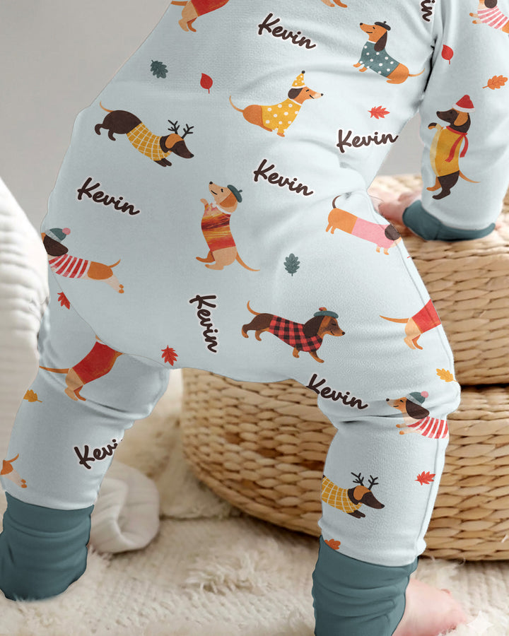 Autumn Dachshund Kids Bamboo Convertible Zippy