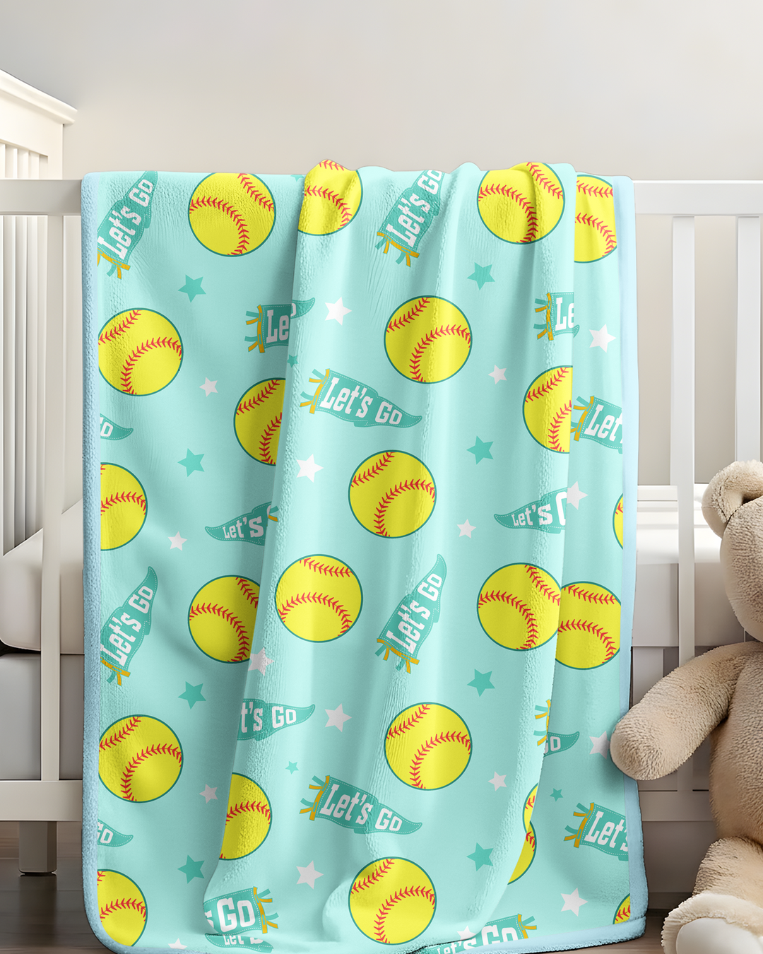 Softball Lovers Bamboo Blanket