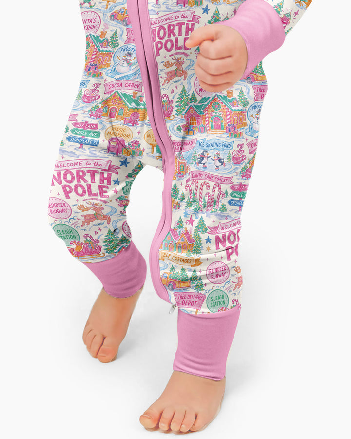 Pink North Pole Wonderland Bamboo Convertible Zippy