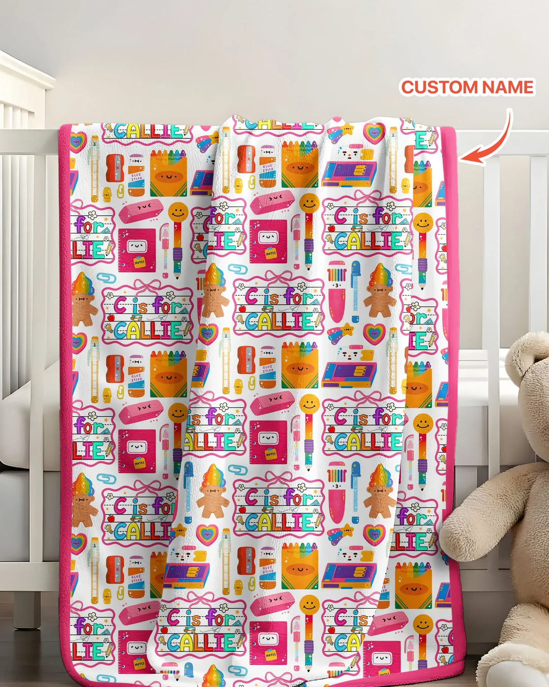 Custom Name Classroom Cuties Bamboo Blanket