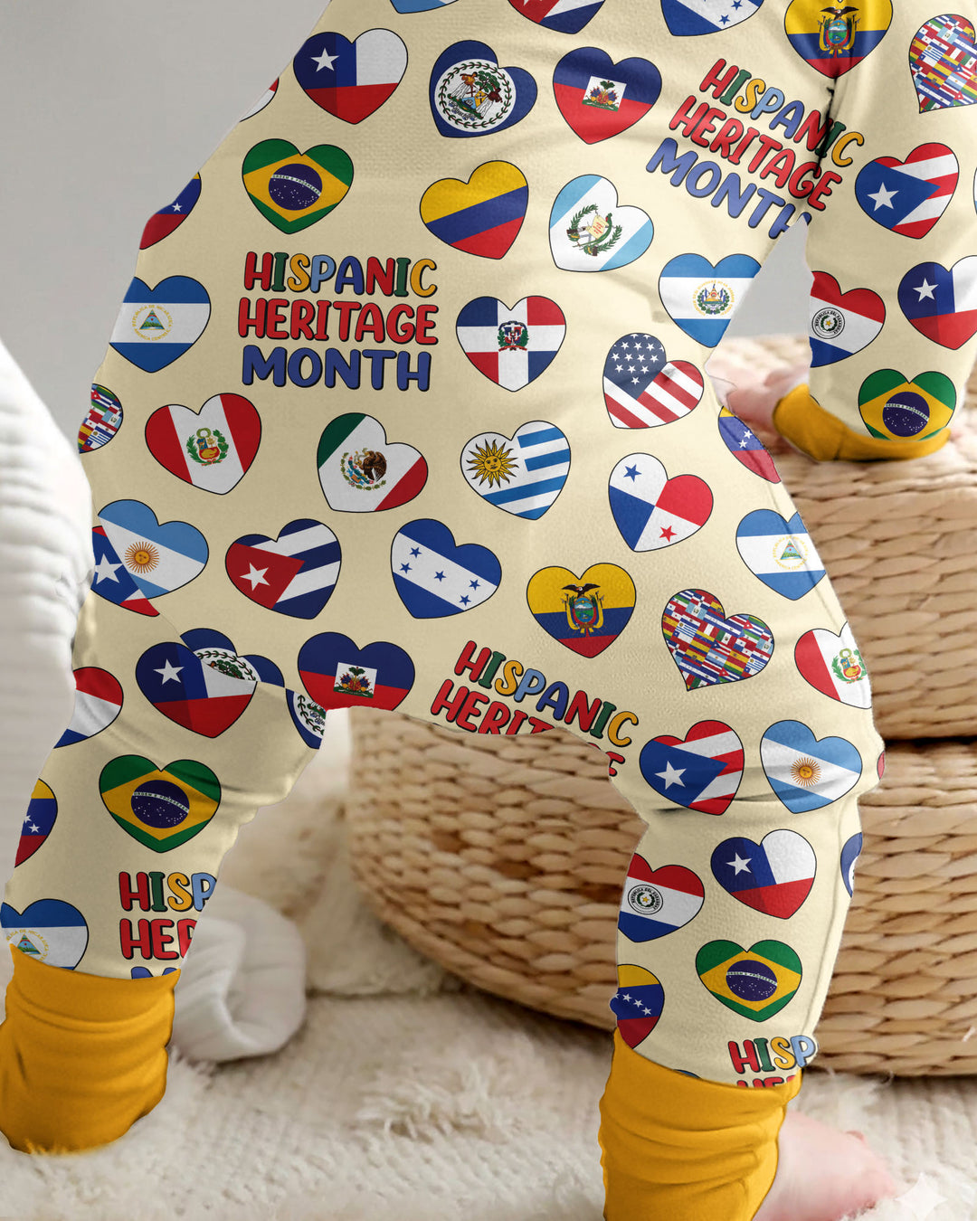 Country Flags Hispanic Heritage Month  Bamboo Convertible Zippy