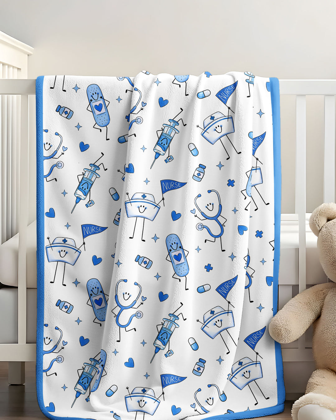 Cute Nurse Crew Bamboo Blanket