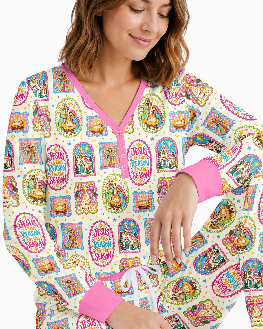 Nativity Jesus Is The Reason Bamboo Women Pajama Set