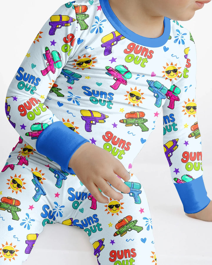 Sun Out Guns Out Bamboo Two Piece Long Sleeve Pajama Set