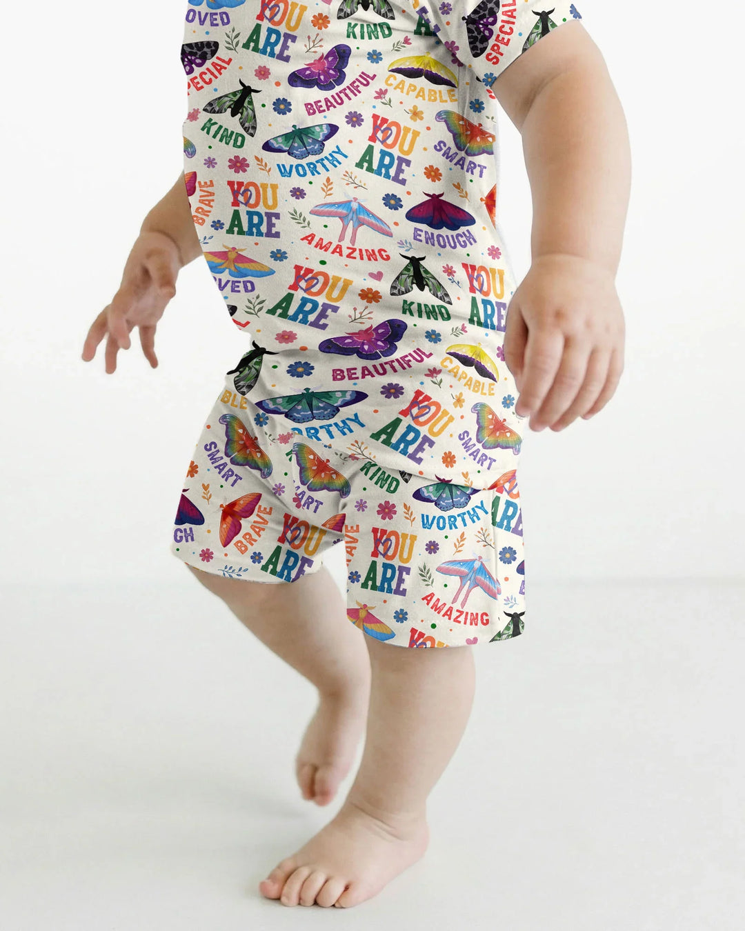 Proud Wings Family Matching Bamboo Two Piece Short Sleeve Shorts Pajama Set