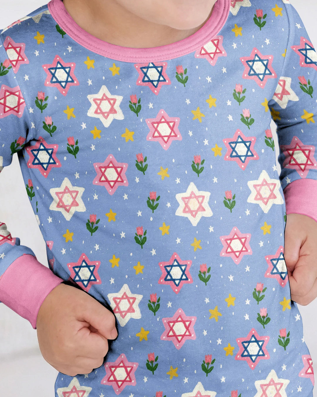 Starry Bloom Blessings Family Matching Bamboo Two Piece Long Sleeve Pajama Set
