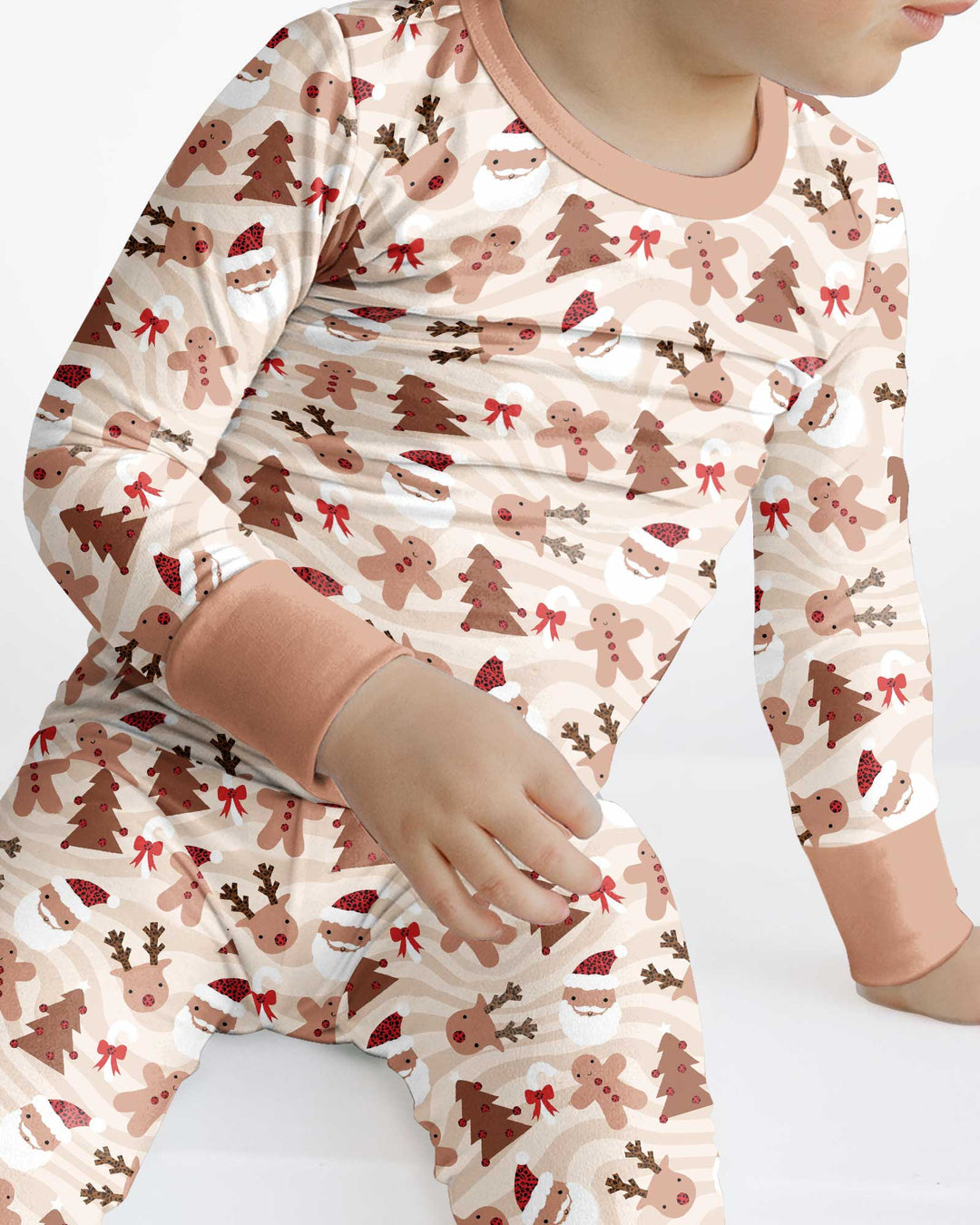 Whimsical Christmas Wonderland Bamboo Two Piece Long Sleeve Pajama Set