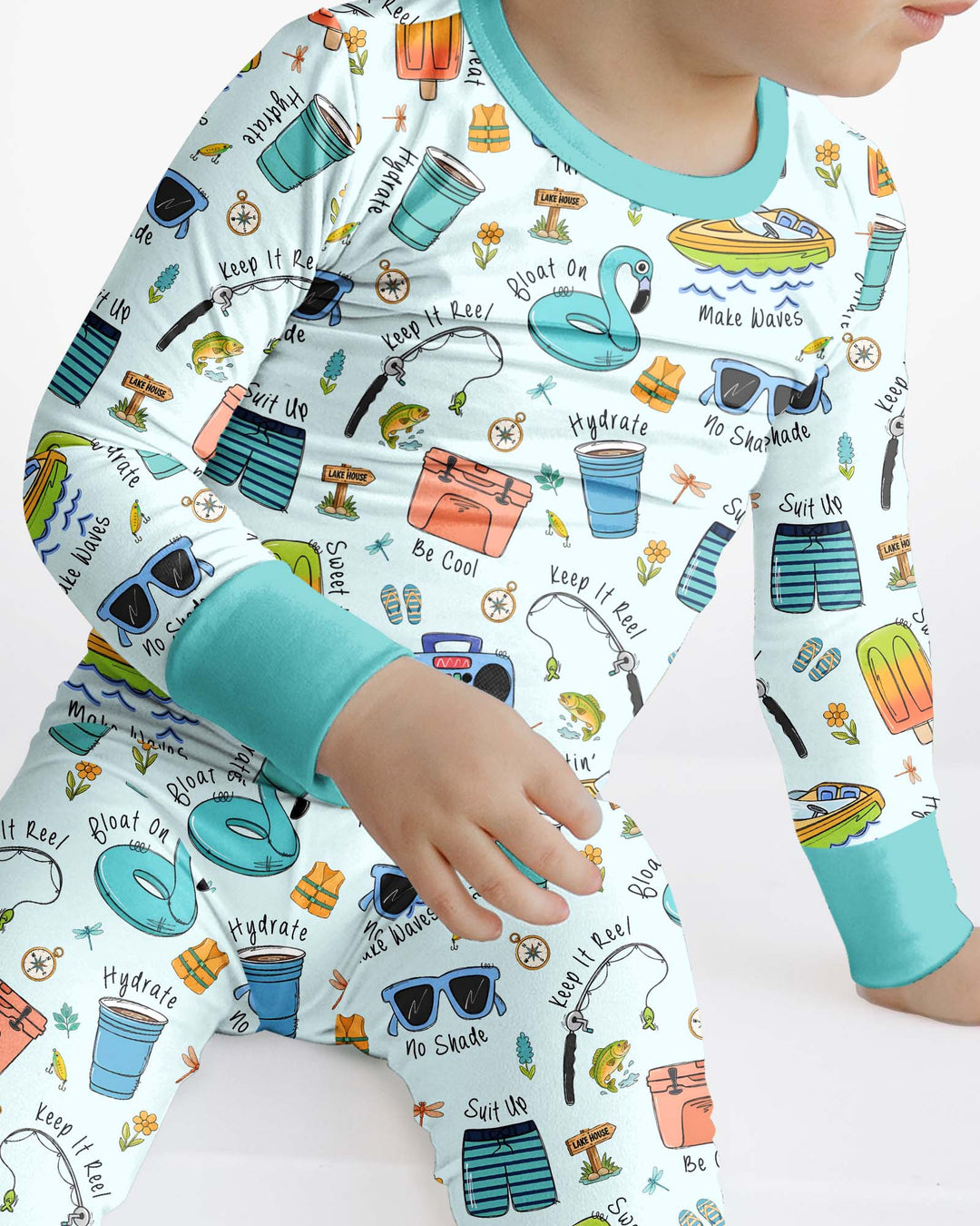 Lake Days Bamboo Two Piece Long Sleeve Pajama Set