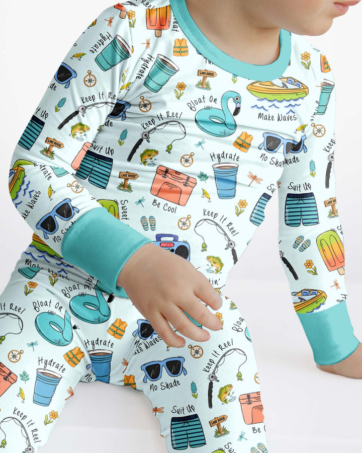 Lake Days Bamboo Two Piece Long Sleeve Pajama Set