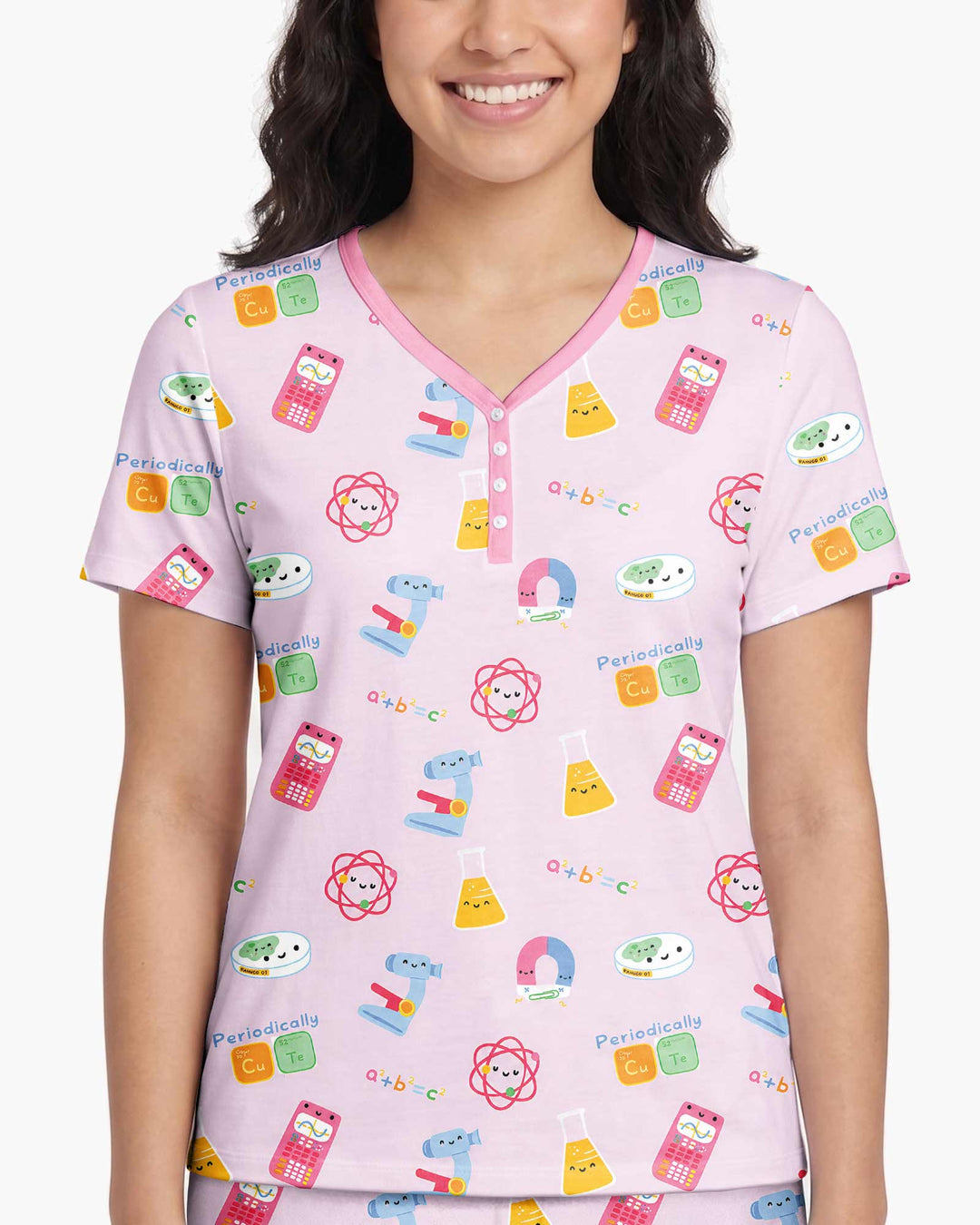 Scientist Lover Family Matching Bamboo Women Short Sleeve Short Pajama Set
