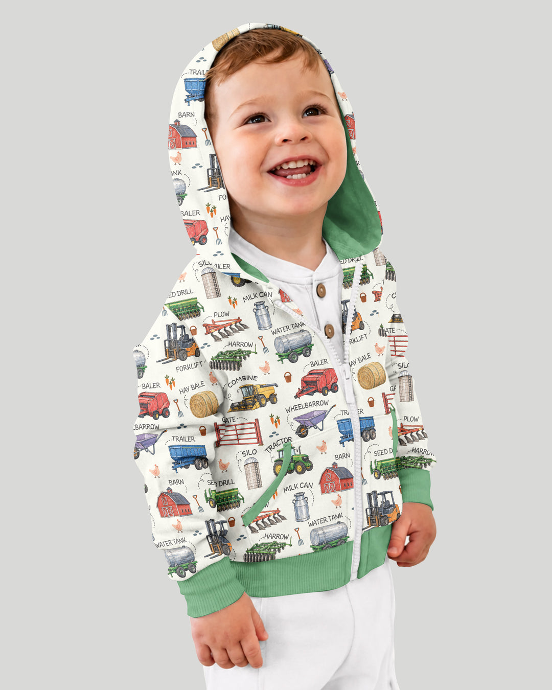 Little Farmer Bamboo Zip Hoodie