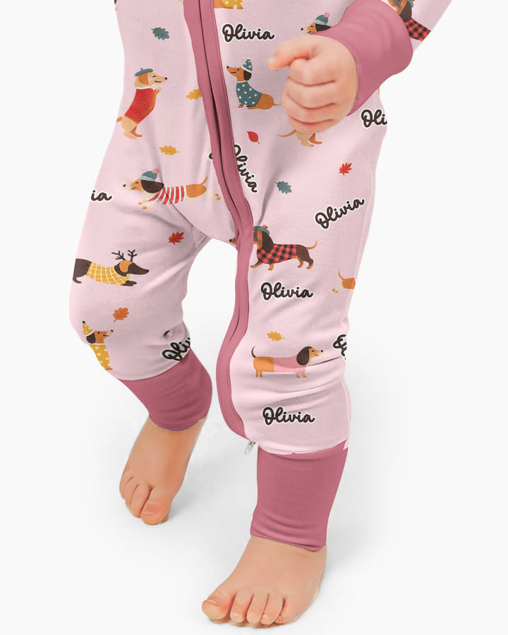 Autumn Dachshund Kids Bamboo Convertible Zippy