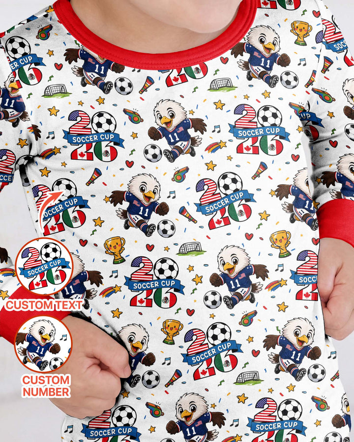 We Are The Champions Soccer Cup 2026 Bamboo Two Piece Long Sleeve Pajama Set