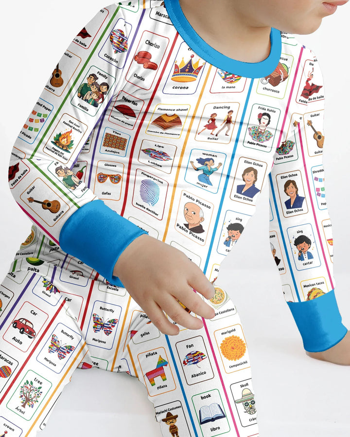 Template Bamboo Two Piece Long Sleeve Pyjamas Set
