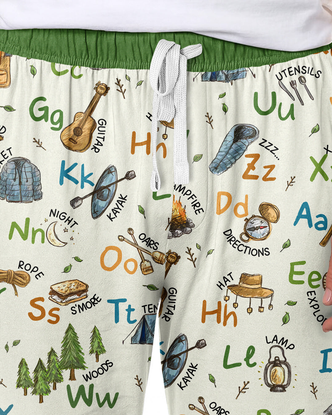 Adventure Alphabet ABCs Summer Camp Bamboo Men's Pajama Set