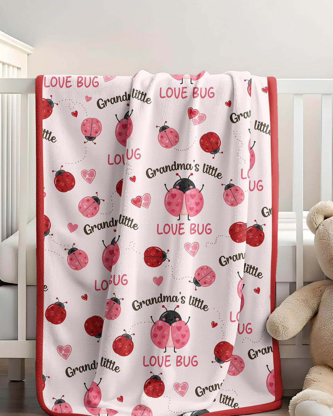 Grandma's Little Love Bug Bamboo Blanket