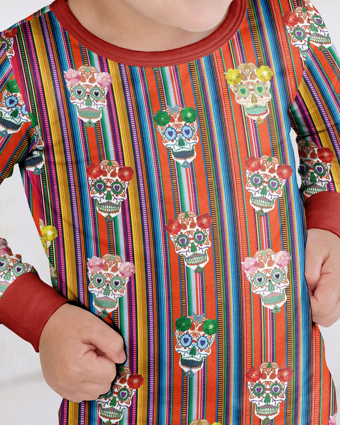 Day of the Dead Vintage Bamboo Two Piece Long Sleeve Pajama Set