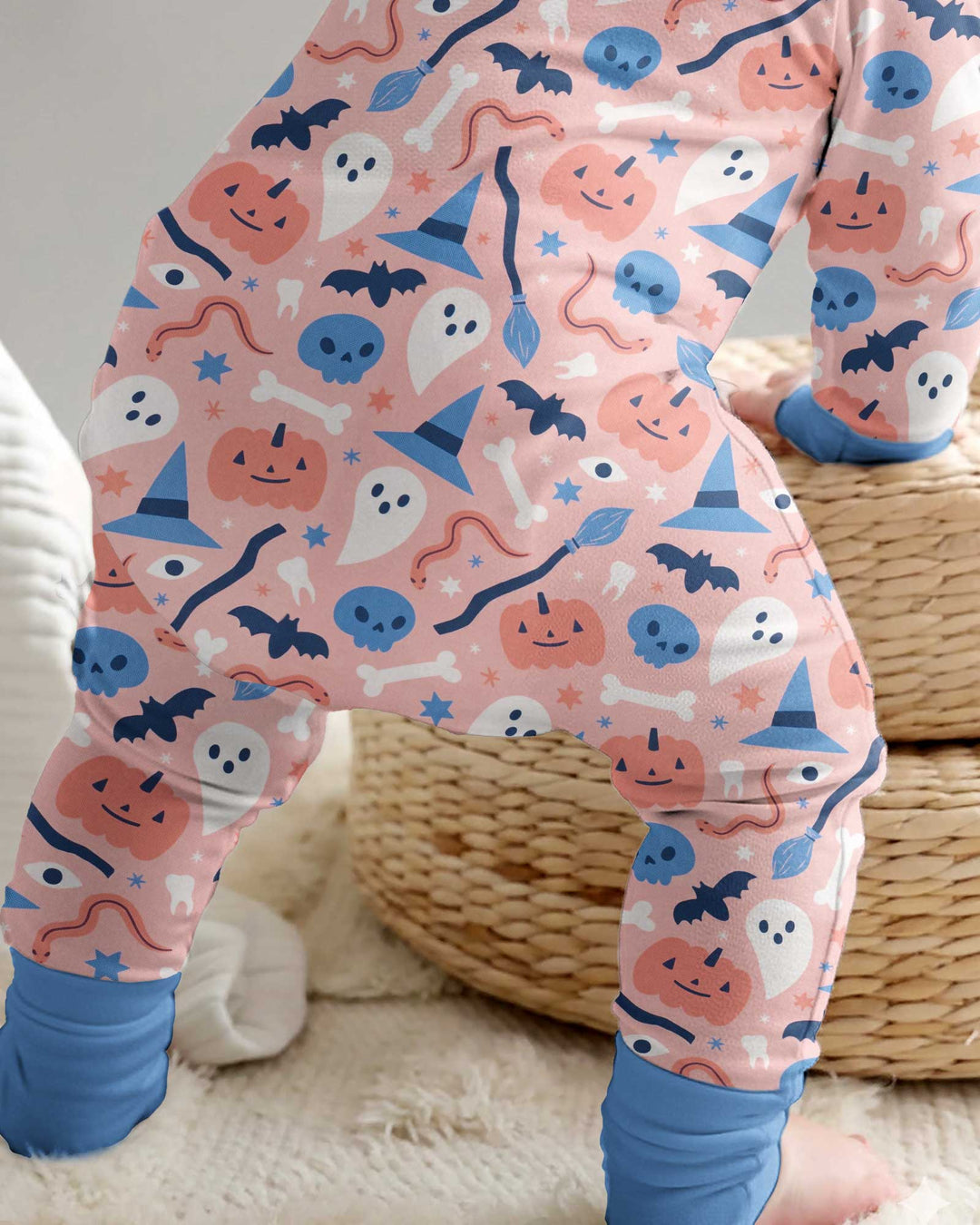 Pastel Pumpkins Skulls And Witch Craft Bamboo Convertible Zippy